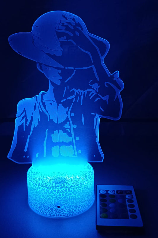 Lámpara LED 3D Monkey D. Luffy