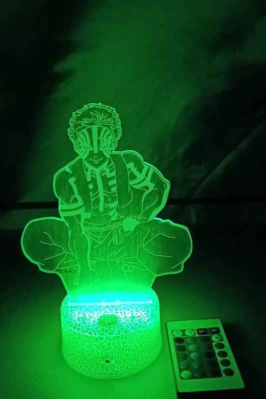 Lámpara LED 3D Akaza Demons Slayer