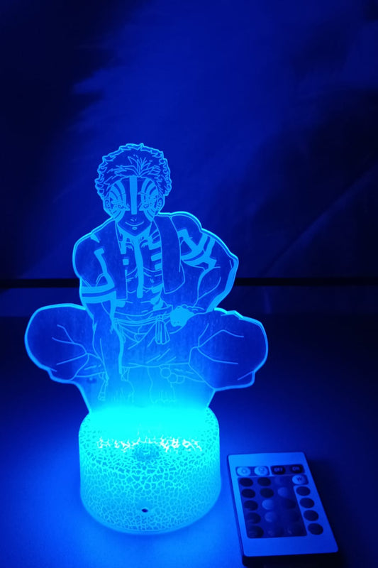 Lámpara LED 3D Akaza Demons Slayer