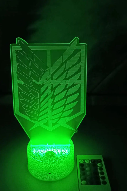 Lámpara LED 3D Atack On Titans