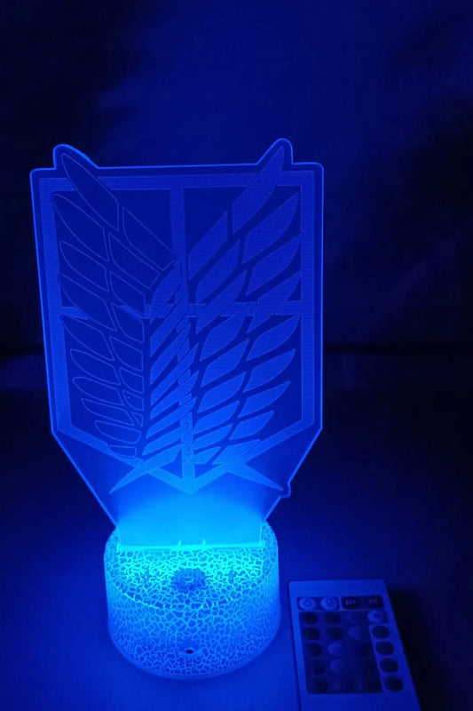 Lámpara LED 3D Atack On Titans