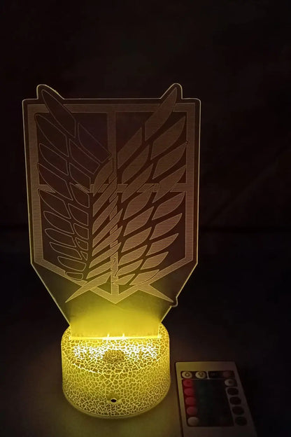 Lámpara LED 3D Atack On Titans